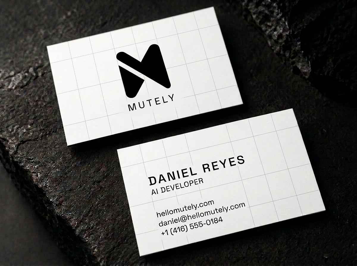 Mutely business cards